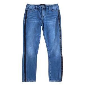 Lucky Brand Lolita Skinny Jeans 14/32 Blue Side Stripe‎ Stretch Denim Pants